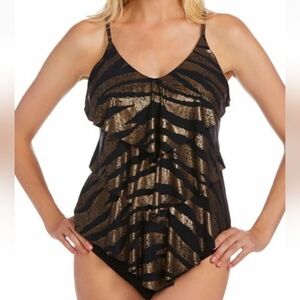 Magicsuit Shine On Rita Wireless Tankini Swim Top, Size 8